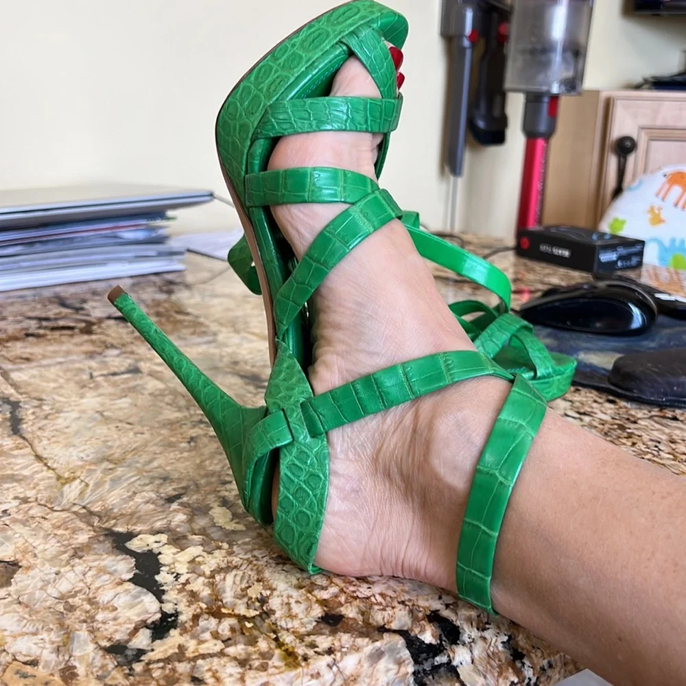 Ralph Lauren purple Label collection Shoes Collection alligator π.Green 91/2 G18 - Picture 5 of 7